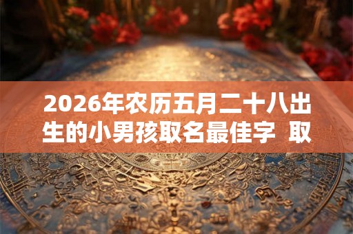 2026年农历五月二十八出生的小男孩取名最佳字  取什么名字好