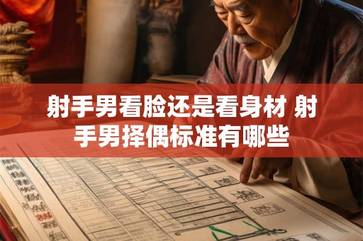 射手男看脸还是看身材 射手男择偶标准有哪些
