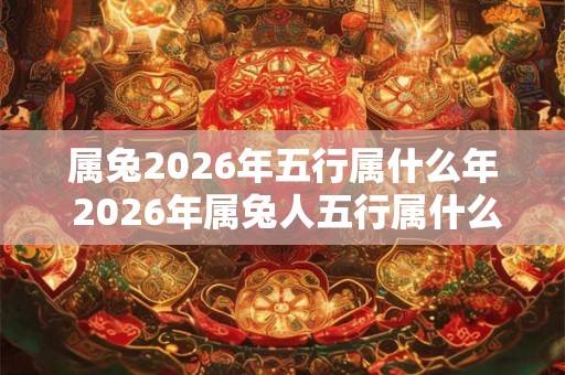 属兔2026年五行属什么年 2026年属兔人五行属什么