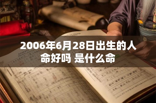 2006年6月28日出生的人命好吗 是什么命