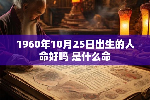 1960年10月25日出生的人命好吗 是什么命