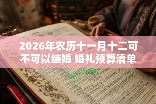 2026年农历十一月十二可不可以结婚 婚礼预算清单