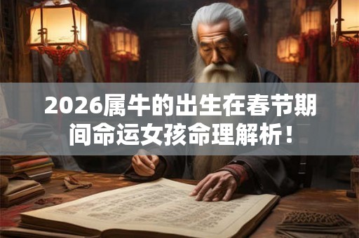 2026属牛的出生在春节期间命运女孩命理解析！