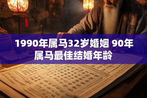 1990年属马32岁婚姻 90年属马最佳结婚年龄