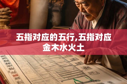 五指对应的五行,五指对应金木水火土