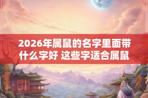 2026年属鼠的名字里面带什么字好 这些字适合属鼠人士 2026年属鼠的名字里面带什么字好 这些字适合属鼠人士