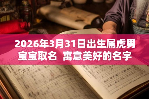 2026年3月31日出生属虎男宝宝取名  寓意美好的名字