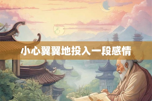 小心翼翼地投入一段感情