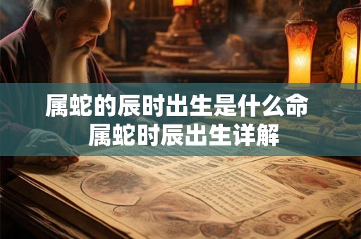 属蛇的辰时出生是什么命  属蛇时辰出生详解