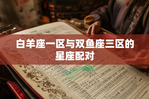 白羊座一区与双鱼座三区的星座配对