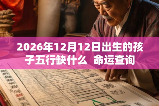 2026年12月12日出生的孩子五行缺什么  命运查询