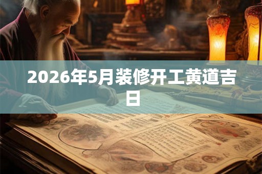 2026年5月装修开工黄道吉日 2026年5月装修开工黄道吉日
