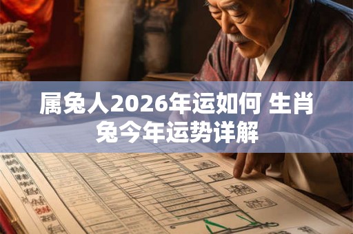 属兔人2026年运如何 生肖兔今年运势详解