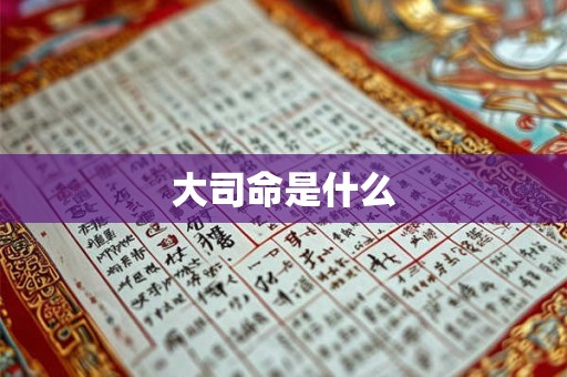 大司命是什么 大司命是什么