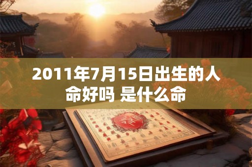 2011年7月15日出生的人命好吗 是什么命