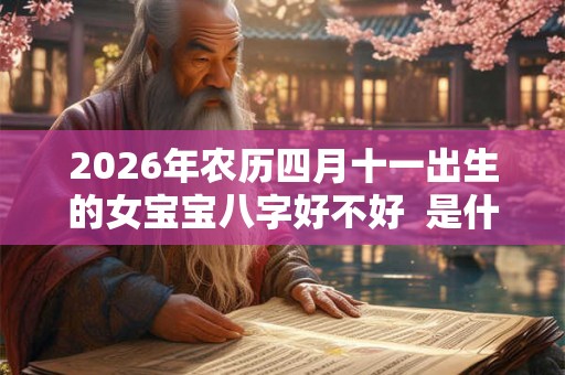 2026年农历四月十一出生的女宝宝八字好不好  是什么命