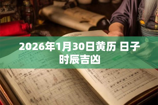 2026年1月30日黄历 日子时辰吉凶 2026年1月30日黄历 日子时辰吉凶