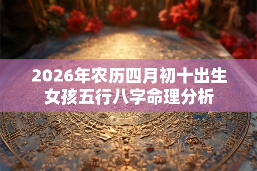 2026年农历四月初十出生女孩五行八字命理分析