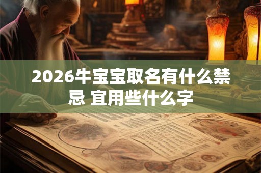2026牛宝宝取名有什么禁忌 宜用些什么字