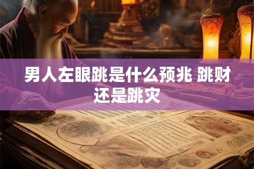 男人左眼跳是什么预兆 跳财还是跳灾 男人左眼跳是什么预兆 跳财还是跳灾
