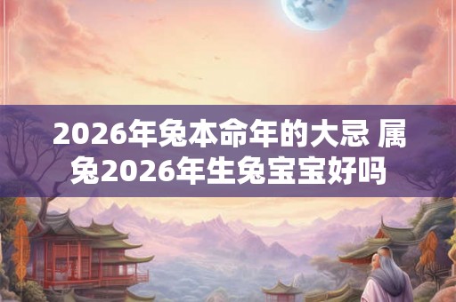 2026年兔本命年的大忌 属兔2026年生兔宝宝好吗