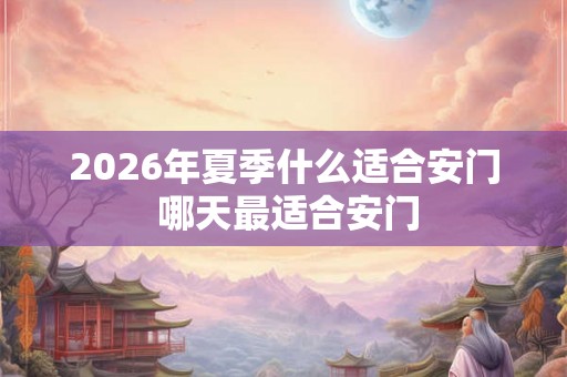 2026年夏季什么适合安门 哪天最适合安门
