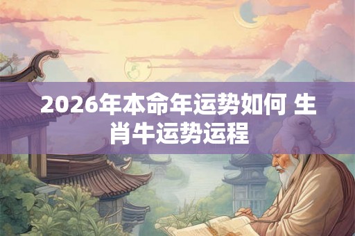 2026年本命年运势如何 生肖牛运势运程