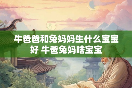 牛爸爸和兔妈妈生什么宝宝好 牛爸兔妈啥宝宝