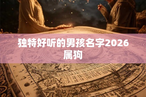 独特好听的男孩名字2026属狗