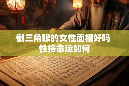 倒三角眼的女性面相好吗 性格命运如何