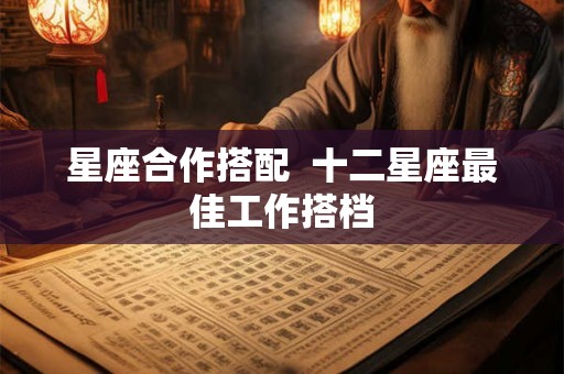 星座合作搭配  十二星座最佳工作搭档