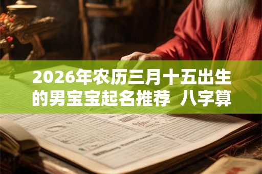 2026年农历三月十五出生的男宝宝起名推荐  八字算命
