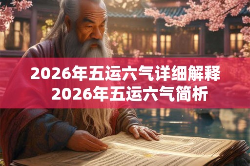 2026年五运六气详细解释 2026年五运六气简析 2026年五运六气详细解释 2026年五运六气简析