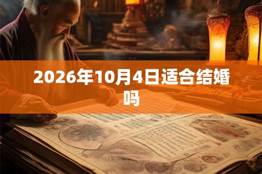 2026年10月4日适合结婚吗