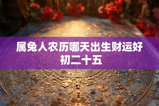 属兔人农历哪天出生财运好 初二十五