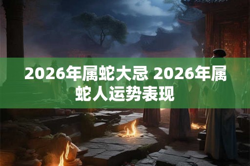 2026年属蛇大忌 2026年属蛇人运势表现
