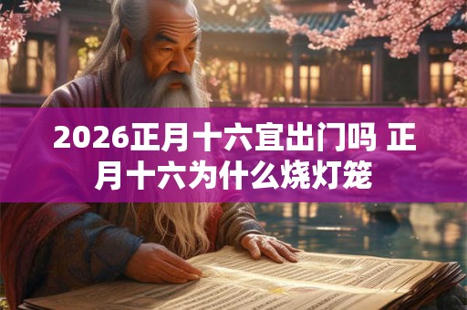 2026正月十六宜出门吗 正月十六为什么烧灯笼