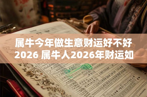 属牛今年做生意财运好不好2026 属牛人2026年财运如何
