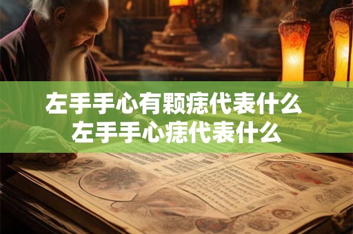 左手手心有颗痣代表什么 左手手心痣代表什么