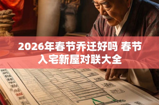 2026年春节乔迁好吗 春节入宅新屋对联大全