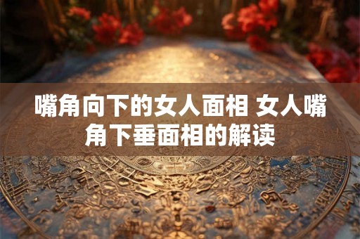 嘴角向下的女人面相 女人嘴角下垂面相的解读