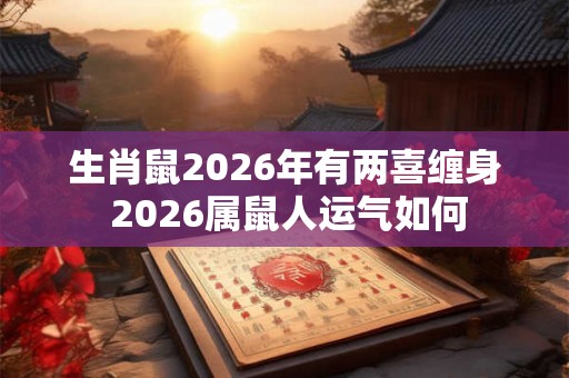 生肖鼠2026年有两喜缠身 2026属鼠人运气如何