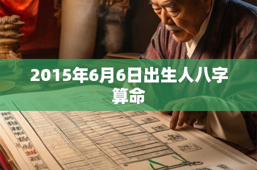2015年6月6日出生人八字算命
