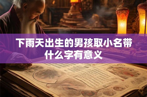 下雨天出生的男孩取小名带什么字有意义