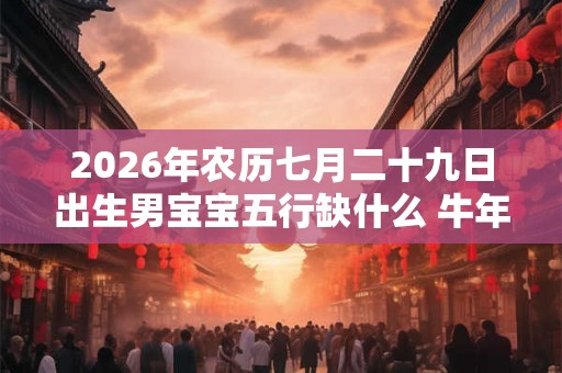 2026年农历七月二十九日出生男宝宝五行缺什么 牛年男孩名字推荐
