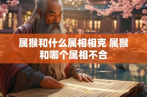 属猴和什么属相相克 属猴和哪个属相不合