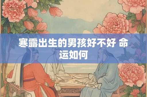 寒露出生的男孩好不好 命运如何