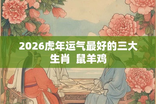 2026虎年运气最好的三大生肖  鼠羊鸡