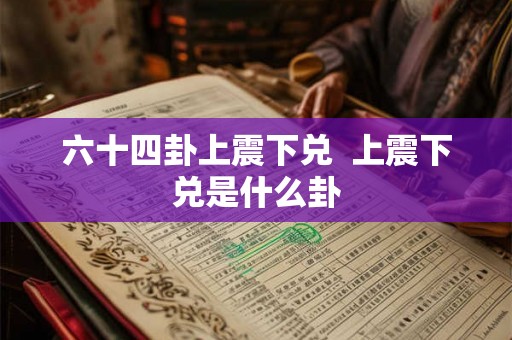 六十四卦上震下兑  上震下兑是什么卦