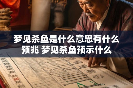 梦见杀鱼是什么意思有什么预兆 梦见杀鱼预示什么